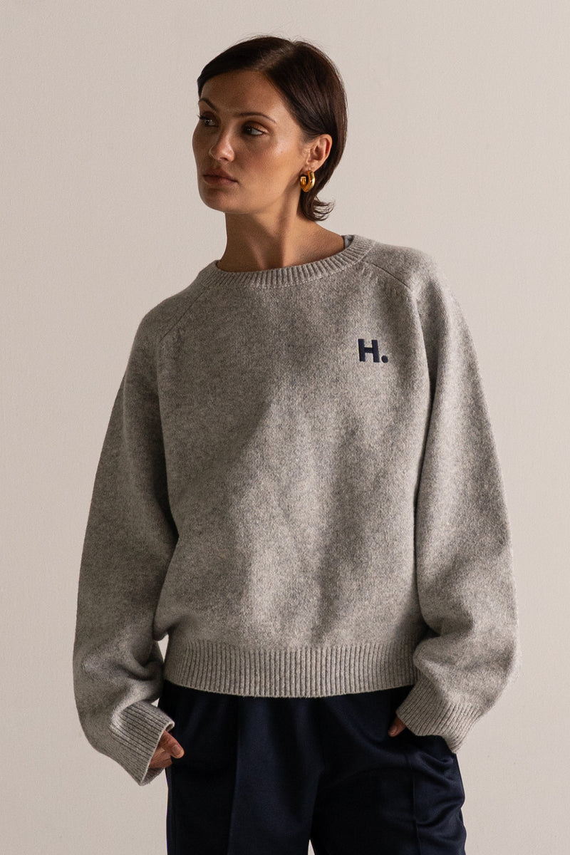 HyperLuxe Cosy Knit Sweater- Grey Marle– HyperLuxe Activewear