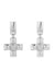 Luv AJ Molten Cross Pendant Earrings- Silver