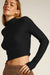 Beyond Yoga Moving On Cropped Pullover- Darkest Night
