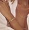 Arms Of Eve Peggy Gold & Enamel Bracelet- Vanilla