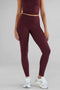 Leelo Active Sculpt FL Legging- Cherry Cola