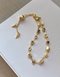 Luv AJ Bezel Stone Stud Necklace- Gold