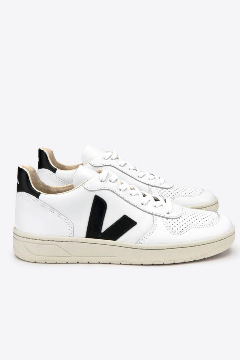 Veja V-10 Sneaker- Extra White Black– HyperLuxe Activewear