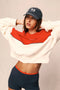PE Nation Shift Sweat- Whisper White/ Strawberry