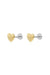 Luv AJ Puffy Heart Studs- Gold