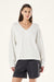 PE Nation Courtside V-Neck Sweat- Grey Marle