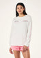PE Nation Base LS Tee- Grey Marle