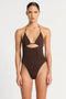 Bond Eye Beaded Fowler One Piece- Dark Chocolate Eco