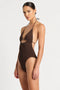 Bond Eye Beaded Fowler One Piece- Dark Chocolate Eco