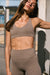 HyperLuxe Sports Bra- Pebbled Mocha
