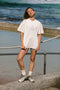 HyperLuxe Mindset Basic Tee- Cream/ Caribou