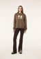 PE Nation Heads Up Boucle Sweat- Walnut