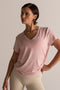 HyperLuxe V Neck Shirt- Pink