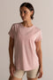 HyperLuxe Round Neck Shirt- Pink