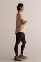 HyperLuxe V Neck Shirt- Nude