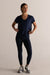HyperLuxe V Neck Shirt- Navy