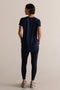 HyperLuxe V Neck Shirt- Navy