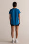 HyperLuxe V Neck Shirt- Electric Blue
