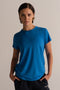 HyperLuxe Round Neck Shirt- Electric Blue