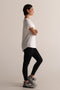 HyperLuxe Round Neck Shirt- White