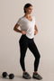 HyperLuxe V Neck Shirt- White