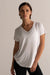 HyperLuxe V Neck Shirt- White