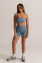 HyperLuxe Base 4" Bike Short- Denim Blue