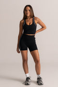 HyperLuxe Shape Longline Adapt Sports Bra- Black/ White