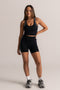 HyperLuxe Shape Longline Adapt Sports Bra- Black/ White