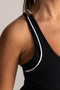 HyperLuxe Shape Longline Adapt Sports Bra- Black/ White