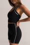 HyperLuxe Shape Longline Adapt Sports Bra- Black/ White