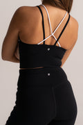 HyperLuxe Shape Longline Adapt Sports Bra- Black/ White