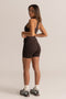 HyperLuxe Shape 5" Pocket Bike Short- Espresso