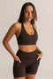 HyperLuxe Shape Sports Bra- Espresso
