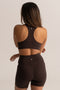 HyperLuxe Shape Sports Bra- Espresso