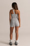 HyperLuxe 4" Bike Short- Grey Marle