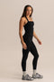 HyperLuxe Shape Halter Tank- Black