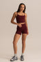 HyperLuxe Base Crop Tank- Burgundy