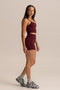 HyperLuxe Base Crop Tank- Burgundy