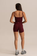 HyperLuxe Base Crop Tank- Burgundy