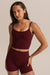 HyperLuxe Base Crop Tank- Burgundy