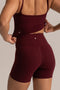 HyperLuxe Base Crop Tank- Burgundy