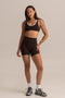 HyperLuxe Andie Sports Bra- Espresso/ White