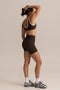 HyperLuxe Andie Sports Bra- Espresso/ White