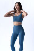 HyperLuxe Asymmetric Bra- Tempo Teal