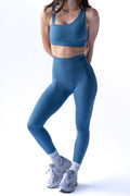 HyperLuxe Asymmetric Bra- Tempo Teal