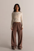 HyperLuxe Contour L/S Top- Cream