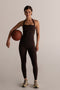 HyperLuxe Shape Halter Tank- Espresso