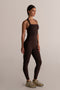 HyperLuxe Shape Halter Tank- Espresso