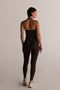HyperLuxe Shape Halter Tank- Espresso